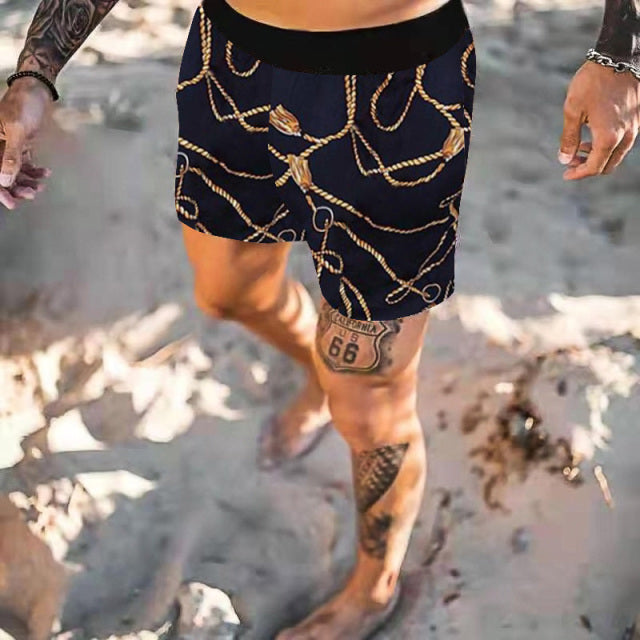 2021 New Mens Swim Shorts Quick Dry Summer Fashion Beach Trunks Shorts Hawaii Printing Fitness Mens Street Shorts 