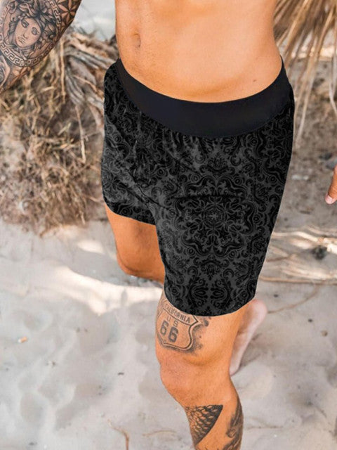 2021 New Mens Swim Shorts Quick Dry Summer Fashion Beach Trunks Shorts Hawaii Printing Fitness Mens Street Shorts 