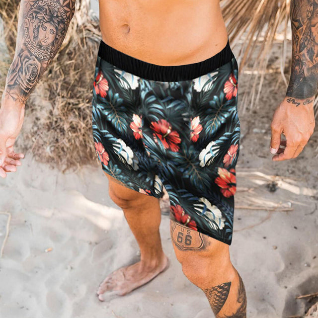 2021 New Mens Swim Shorts Quick Dry Summer Fashion Beach Trunks Shorts Hawaii Printing Fitness Mens Street Shorts 