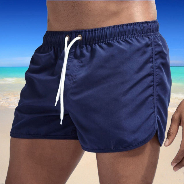 2022 Summer Men&#39;s Swimwear Shorts Brand Beachwear Sexy Swim Trunks Men Swimsuit Low Waist Breathable Beach Wear Surf