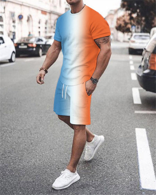 2022 Men&39;s Tracksuit  Suit 3D Printing T-Shirt Formula 1 Sportswear Fitness Sports 2 Sets Clothes Male